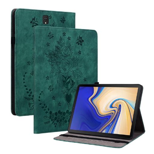 Samsung Galaxy Tab S4 10.5 Butterfly Rose Leather Case Green - 1