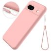 Pixel 8a Pure Color Pink Silicone Shockproof Case - 2