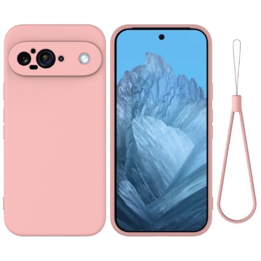 Google Pixel 9 Shockproof Pink Silicone Case - Pure Color - 1