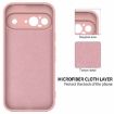 Google Pixel 9 Shockproof Pink Silicone Case - Pure Color - 6