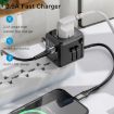 Yesido MC-10 Universal Travel Adapter: 3 USB + Type-C Ports, Black - 6