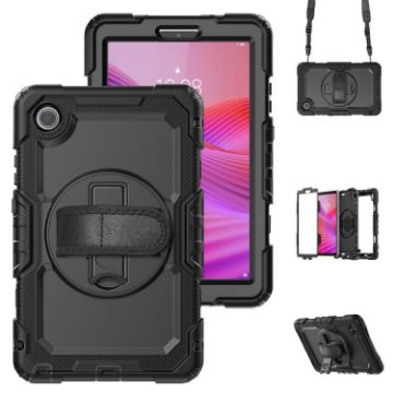 Lenovo Tab K9/One Silicone Hybrid Tablet Case with Strap (Black) - 1