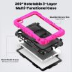 Lenovo Tab K9/One Silicone Hybrid Case with Strap, Rose Red - 3