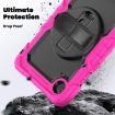 Lenovo Tab K9/One Silicone Hybrid Case with Strap, Rose Red - 4