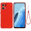 OPPO Reno8 4G Red Silicone Dropproof Full Coverage Phone Case - 1