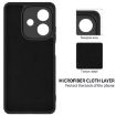 OPPO A3x Solid Color Silicone Dropproof Full Coverage Case (Black) - 6