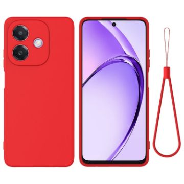 OPPO A3x Red Liquid Silicone Dropproof Full Coverage Case - 1