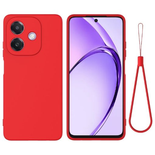 OPPO A3x Red Liquid Silicone Dropproof Full Coverage Case - 1