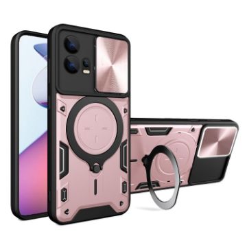 Motorola Edge 30 Fusion Camshield Magnetic Holder Case (Pink) - 1