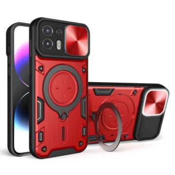 Motorola Edge 20 Lite Camshield Magnetic Holder Case (Red) - 1
