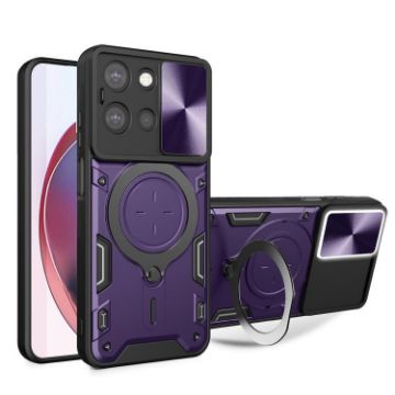 Moto G 2025 Purple Camshield Phone Case with Holder - 1