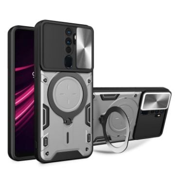 OPPO A9/A5/A11x Sliding Camshield Magnetic Phone Case (Silver) - 1