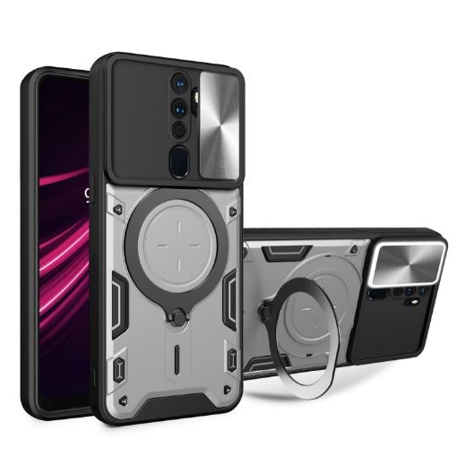OPPO A9/A5/A11x Sliding Camshield Magnetic Phone Case (Silver) - 1