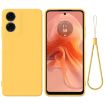 Motorola Moto E14 Yellow Liquid Silicone Dropproof Phone Case - 1