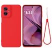 Moto G55 Red Dropproof Full Coverage Silicone Phone Case - 1