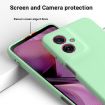 Moto G55 Solid Color Liquid Silicone Dropproof Case (Green) - 4