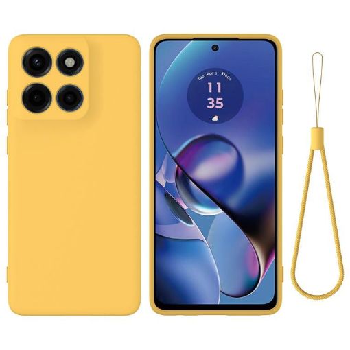 Yellow Silicone Full Coverage Case for Motorola Moto G Stylus 5G 2025 - 1