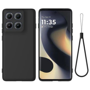 Motorola Edge 5G 2025 Black Silicone Dropproof Phone Case - 1