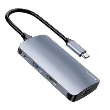 Yesido HB16 7-in-1 USB-C Multifunctional Docking Station HUB Adapter - 1