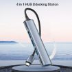 Yesido HB17 4 in 1 USB-C Type-C Multifunctional Docking HUB Adapter - 2