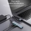 Yesido HB18 4 in 1 USB Multifunctional Docking Station Adapter - 5