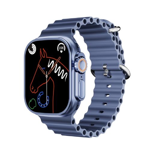 WS-E9 Ultra 2.2" IP67 Waterproof Smart Watch with Heart Rate & NFC (Blue) - 1