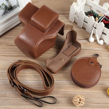 Canon EOS R50 Magnetic Leather Camera Case Bag with Strap - 1