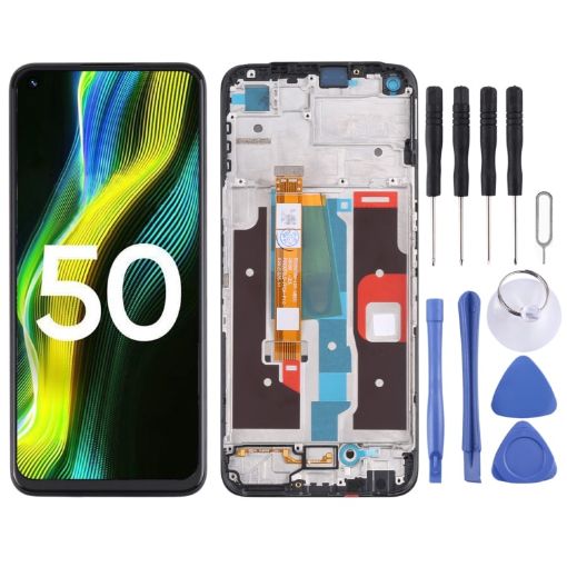Realme Narzo 50 4G RMX3286 LCD Screen Digitizer with Frame - 1