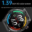 ET450 Smart Watch 1.39" IP67 Waterproof, ECG/Blood Glucose, Black - 4