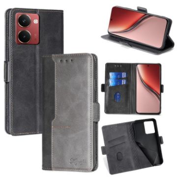 Realme P3 Ultra 5G Black/Grey Leather Phone Case with Buckle - 1