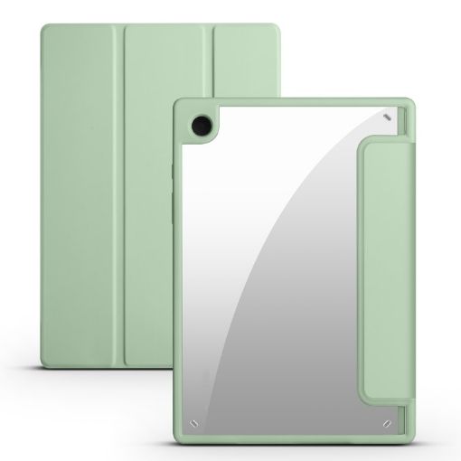 Samsung Galaxy Tab A8 Green 3-Fold Acrylic Smart Leather Case - 1