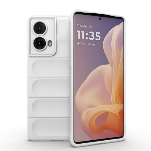 Moto G85 5G Global Magic Shield TPU+Flannel Case (White) - 1