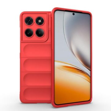 Motorola Edge 60 Fusion 5G Magic Shield TPU + Flannel Case Red - 1