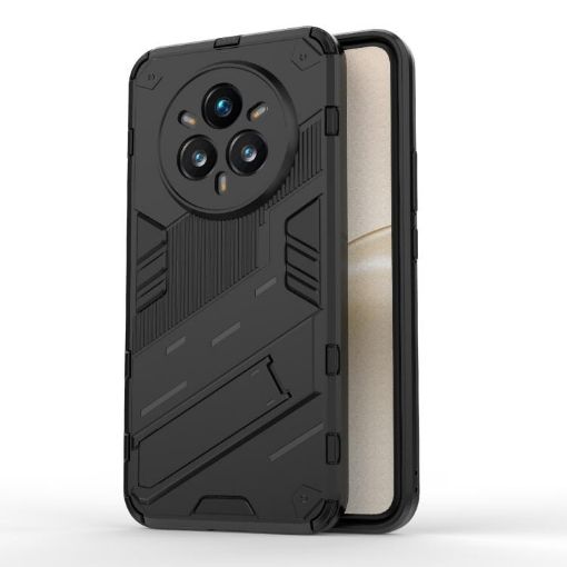 Realme 14 Pro+ 5G Punk Armor Case with Holder (Black) - 1