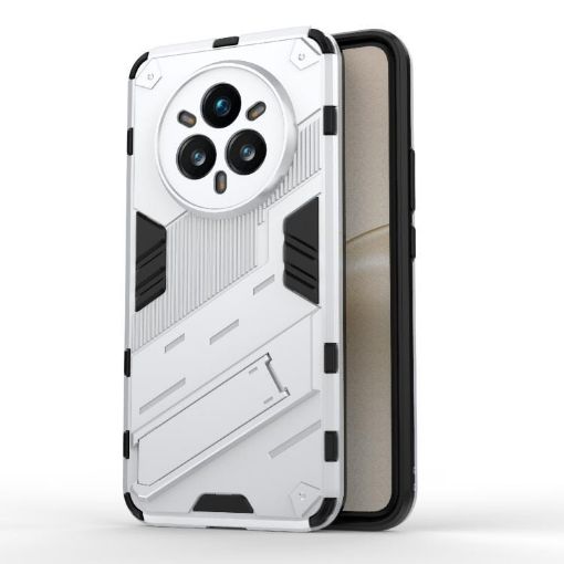 Realme 14 Pro+ 5G Punk Armor Case with Holder (White) - 1