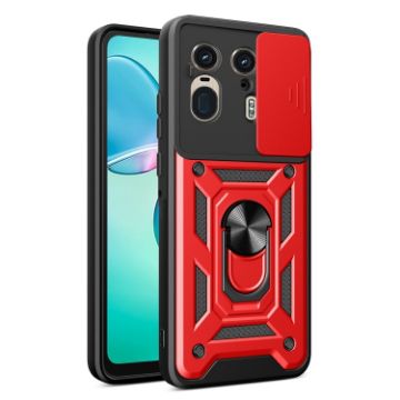 Motorola Edge 50 Ultra Red TPU+PC Phone Case with Sliding Camera Cover - 1
