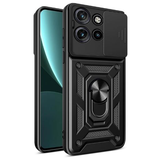 Motorola Edge 50 Neo Phone Case with Sliding Camera Cover (Black) - 1