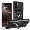 Moto G05 Case: Sliding Camera Cover, TPU+PC, Black - 1