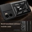 Moto G05 Case: Sliding Camera Cover, TPU+PC, Black - 6