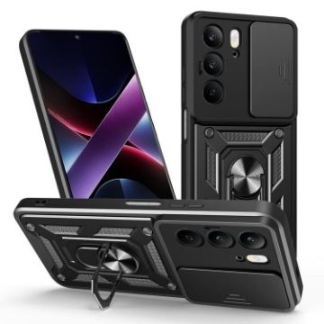 Realme C75 4G/14x 5G TPU Hybrid PC Case with Sliding Camera Cover - 1