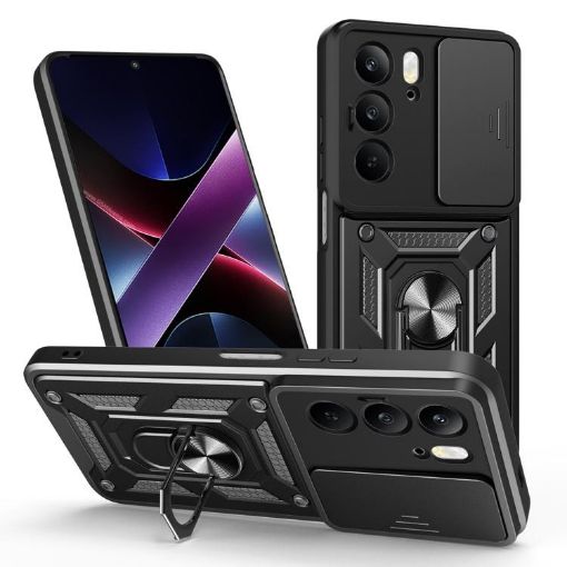 Realme C75 4G/14x 5G TPU Hybrid PC Case with Sliding Camera Cover - 1