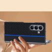 Samsung Galaxy Z Fold7 Ultra-thin Carbon Fiber Phone Case (Blk/Ylw) - 2