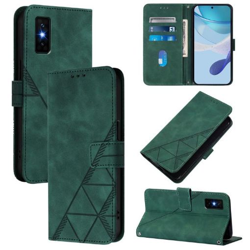 Infinix GT 30 Pro Dark Green 3D Embossed Leather Flip Case - 1