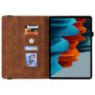 Galaxy Tab S9+ Brown Butterfly Flower Embossed Leather Case - 3