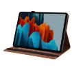 Galaxy Tab S9+ Brown Butterfly Flower Embossed Leather Case - 4