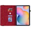 Samsung Galaxy Tab S5e Butterfly Flower Leather Case (Red) - 3