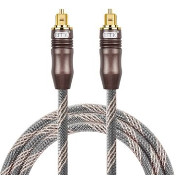 25m EMK OD6.0mm Toslink Square Port TV Digital Audio Optical Cable - 1