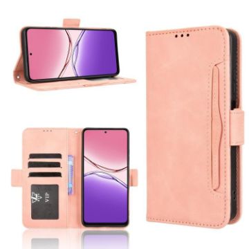OPPO A5x Pink Leather Phone Case with Card Slots (4G/5G Compatible) - 1