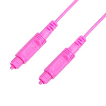 EMK 2m Pink Optical Fiber Audio Cable OD2.2mm Speaker Balance - 1