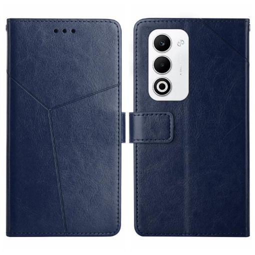 OPPO A5 5G Y-Pattern Blue Flip Leather Case - 1